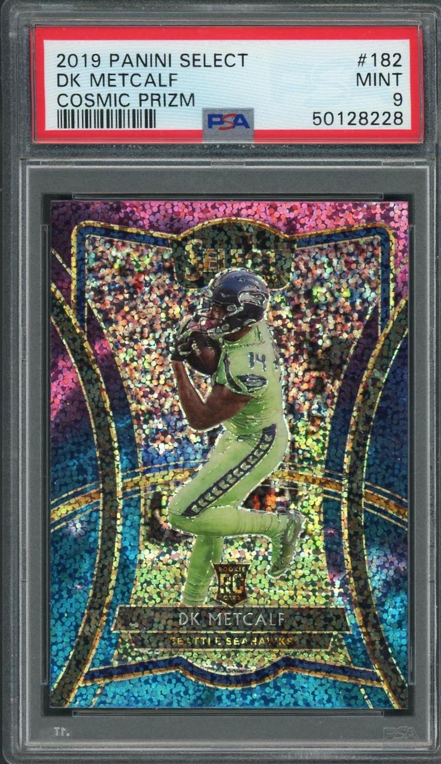 2019 Panini Select Cosmic Prizm DK Metcalf #182 RC PSA 9