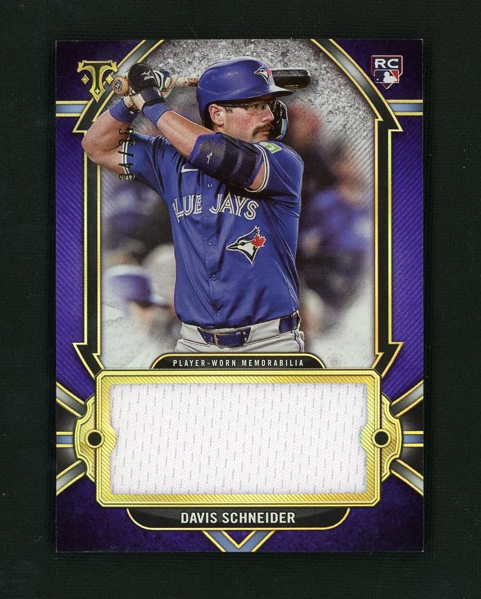 2024 Topps Triple Threads SJR-DSC Davis Schneider Single Jumbo Relic Rookie Toronto Blue Jays
