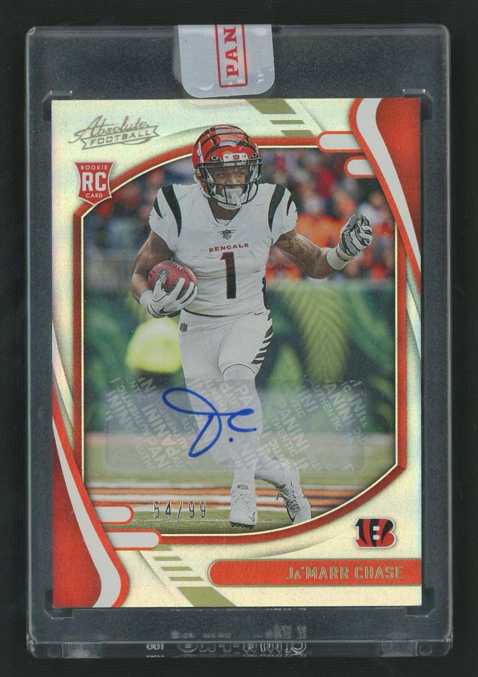 2021 Panini Absolute Football Ja'Marr Chase #105 RC Auto /99