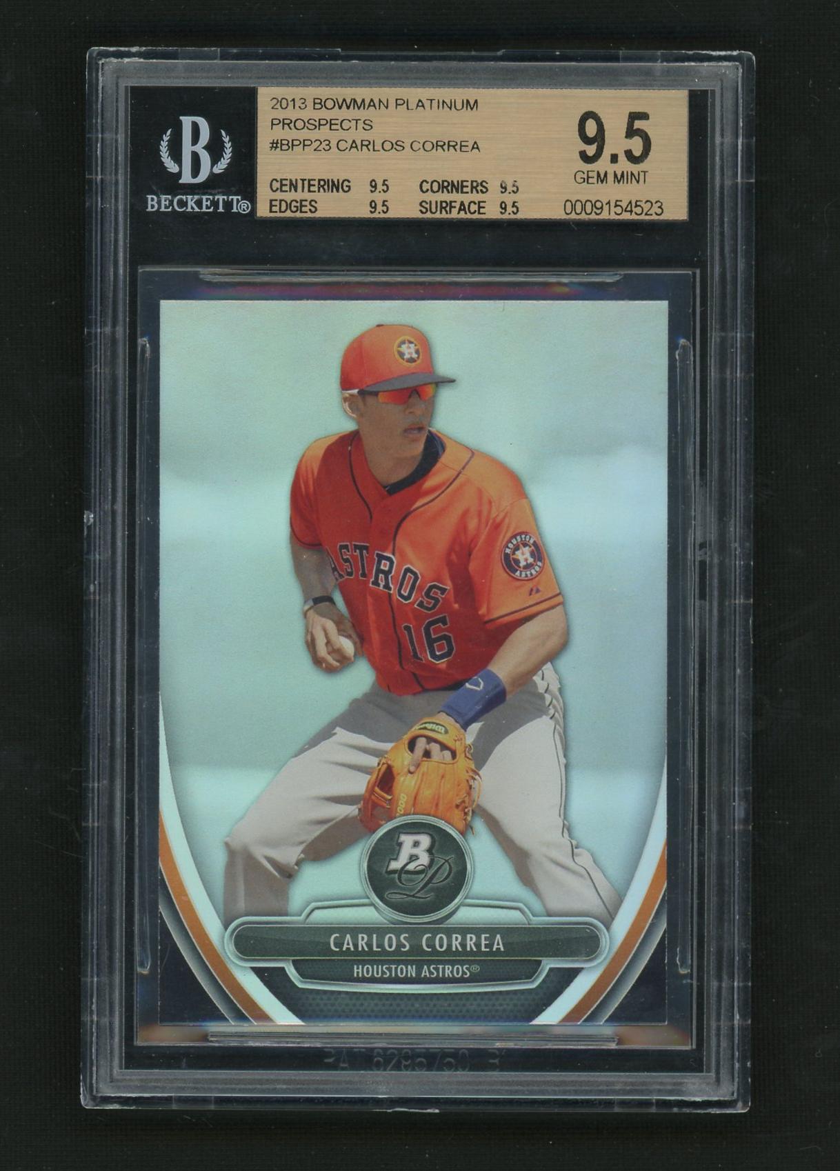 2013 Bowman Platinum Prospects Carlos Correa #BPP23 BGS 9.5 RC