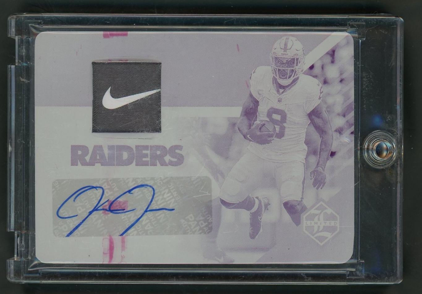 2023 Panini Limited Josh Jacobs 1/1 Patch Auto Printing Plate 