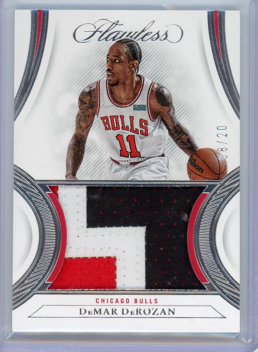 2021 Panini Flawless DeMar DeRozan  3 Color Patch /20 GW