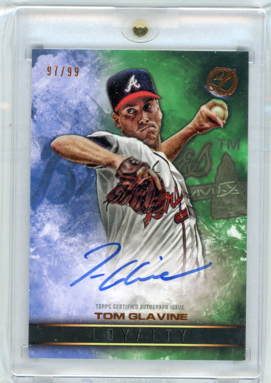 2016 Topps Legacies Loyalty Auto Green Tom Glavine /99