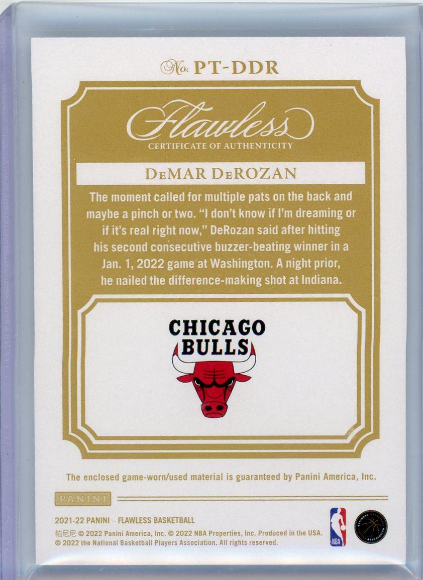 2021 Panini Flawless DeMar DeRozan  3 Color Patch /20 GW