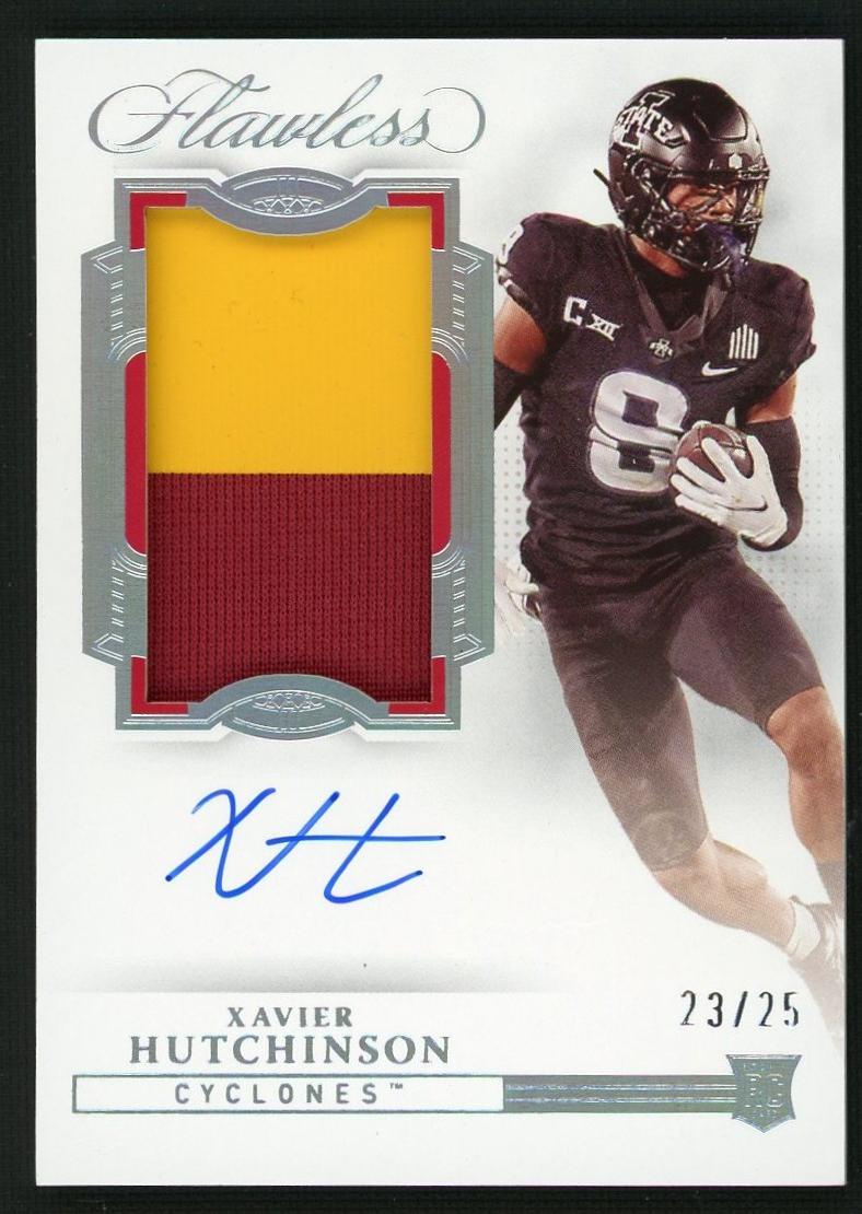 2023 Panini Flawless Collegiate Vertical Xavier Hutchinson #RPAV-XAH RC RPA /25