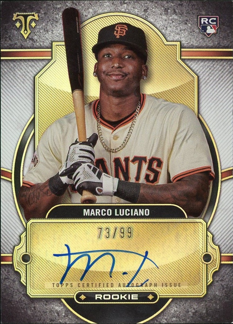 2024 Topps Triple Threads RA-ML Marco Luciano Rookie /99 San Francisco Giants Auto