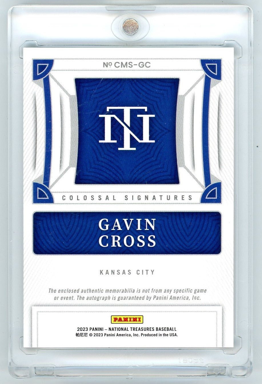 2023 Panini National Treasures Colossal Signatures Gold Gavin Cross #20 /49