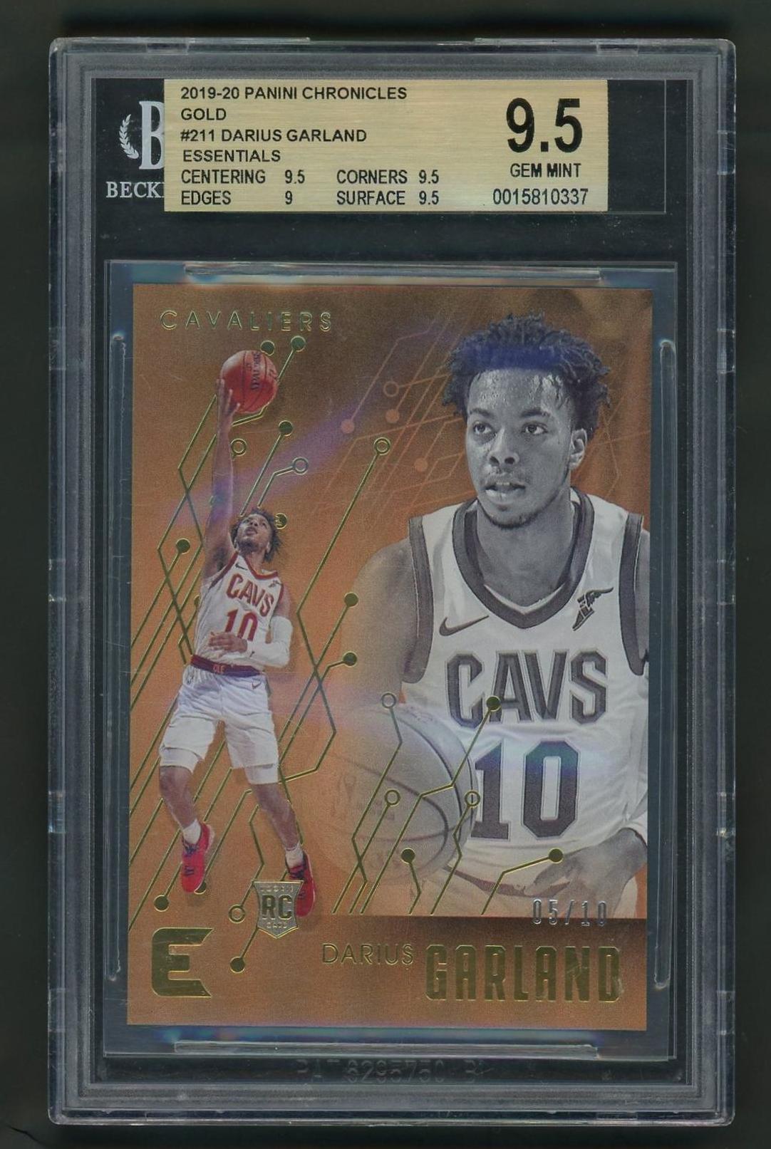 2019 Panini Chronicles Essentials Gold Darius Garland Rookie /10 BGS 9.5 