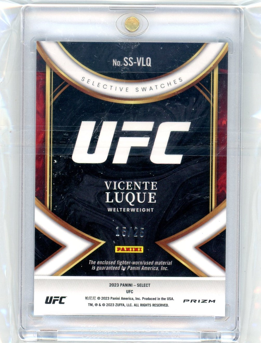 2023 Select UFC Selective Swatches Prizms Tie-Dye Vicente Luque #12 /25