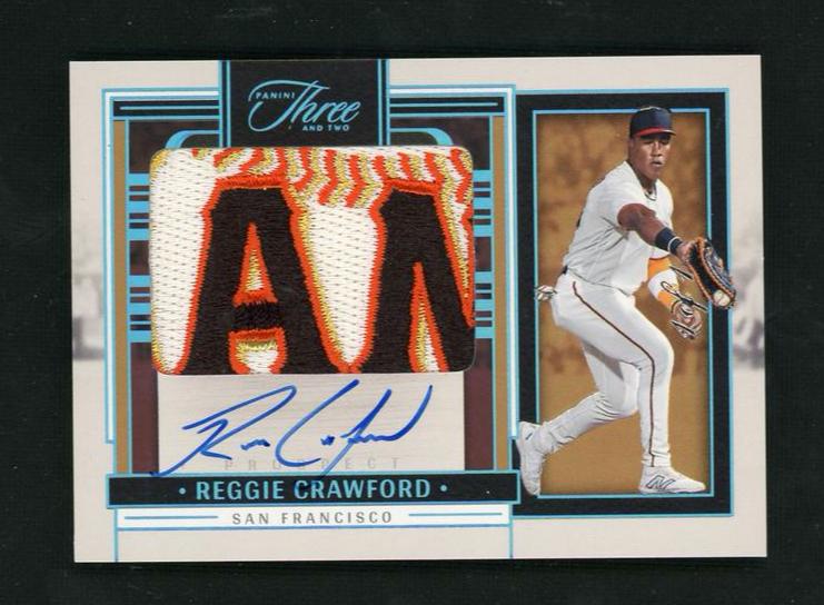 2022 Panini Three and Two PJA-RC Reggie Crawford Prospect Jersey Autographs San Francisco
