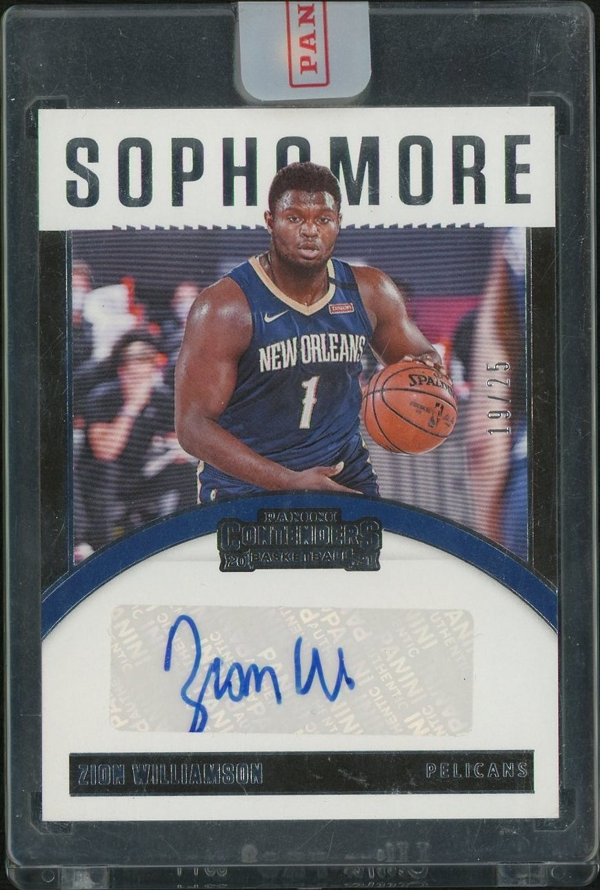 2020 Panini Contenders Sophomore Zion Williamson #SC-ZWL Auto /25