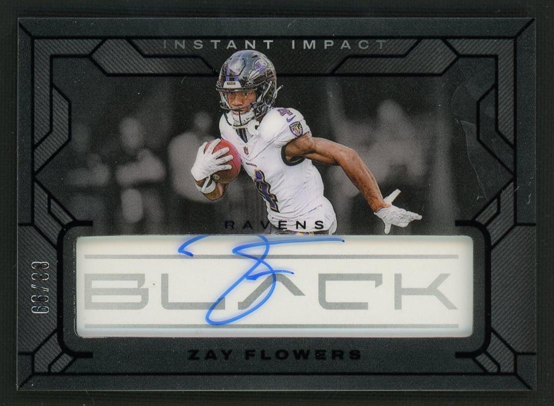 2024 Panini Black Instant Impact Zay Flowers #III-ZFS Auto /99