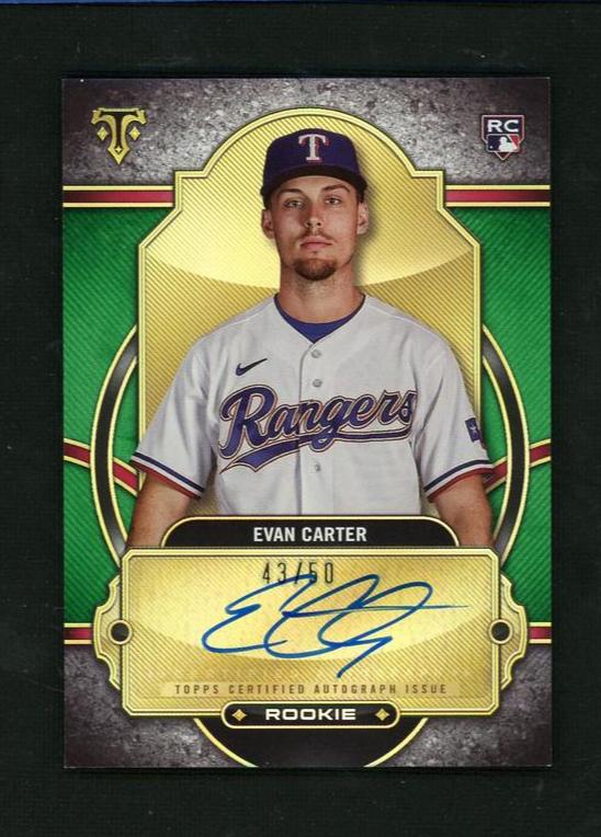 2023 Topps RA-EC Evan Carter Rookie Texas Rangers Auto