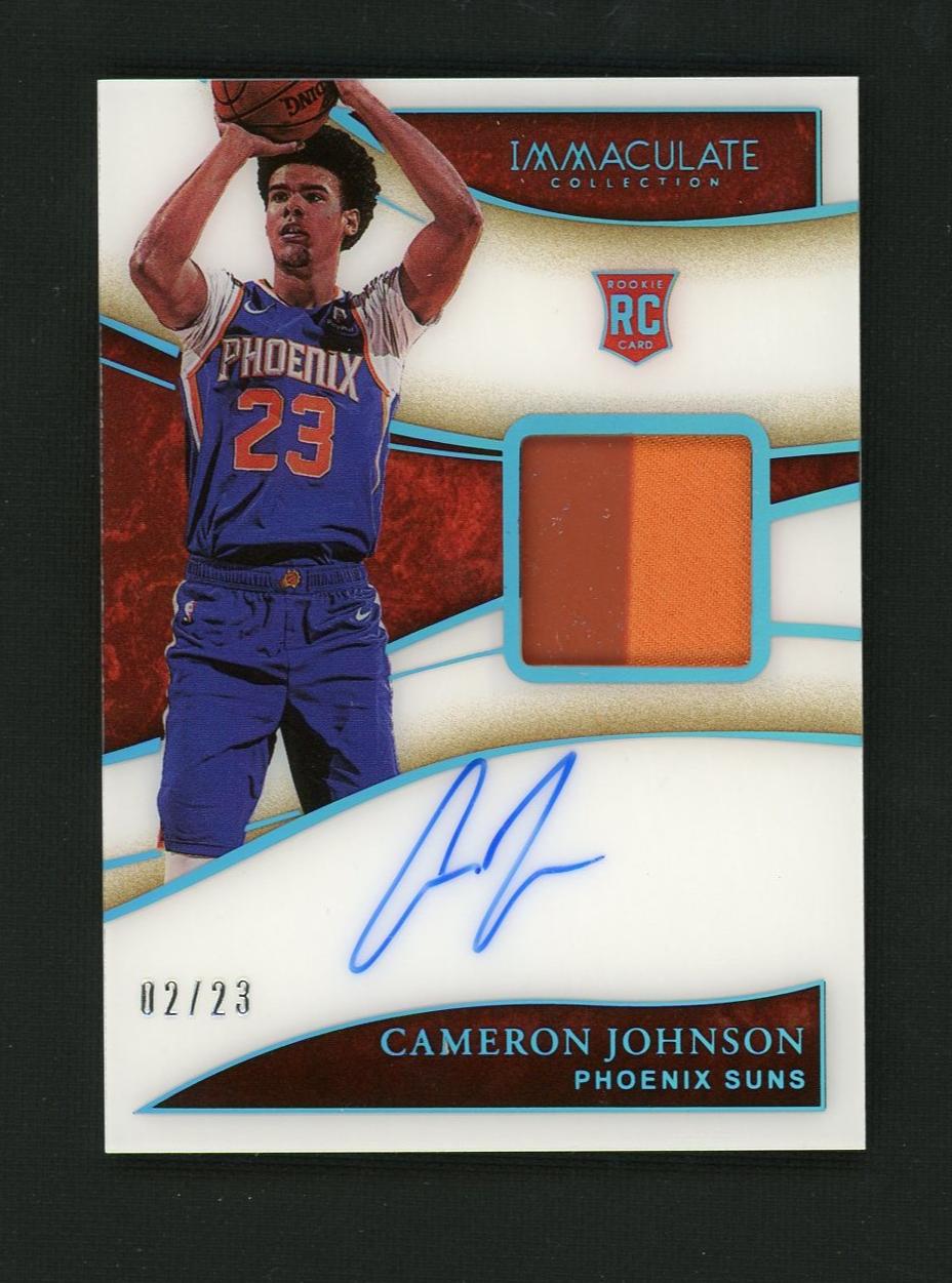 2019 Panini Immaculate Cameron Johnson #111 RC Patch Auto /23