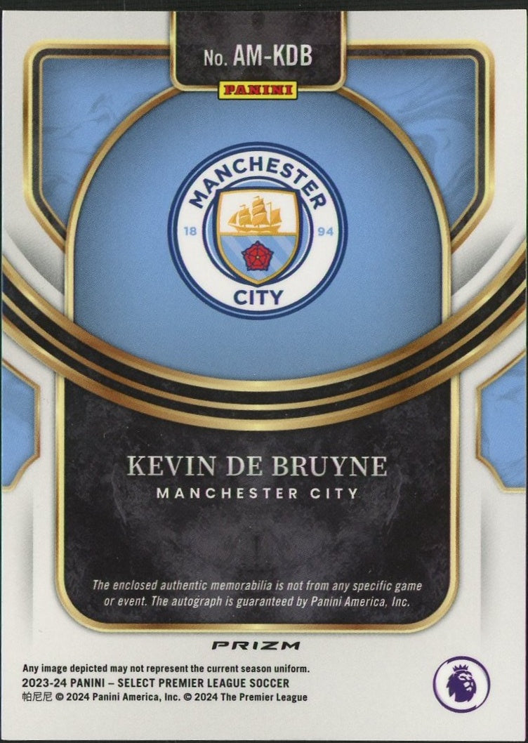 2023 Panini Select Jersey Auto #AM-KDB Kevin De Bruyne