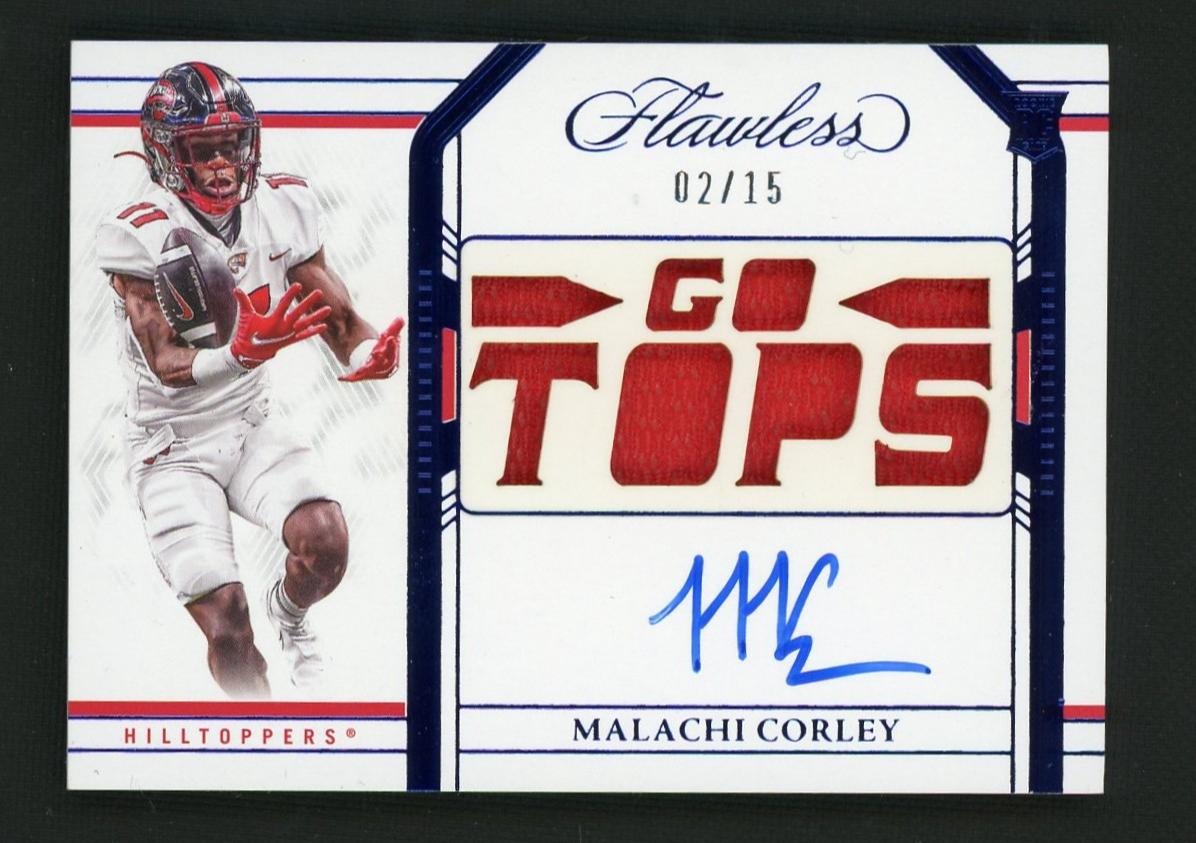 2024 Panini Flawless Coll. Team Slogan Malachi Corley #TSS-MCY Patch Auto /15