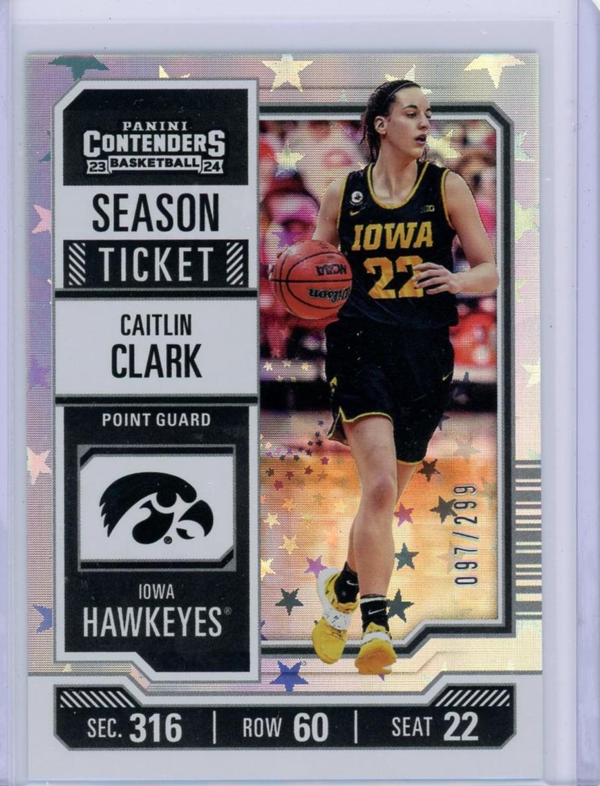 2024 Panini Contenders Season Ticket Caitlin Clark #CC1 /299