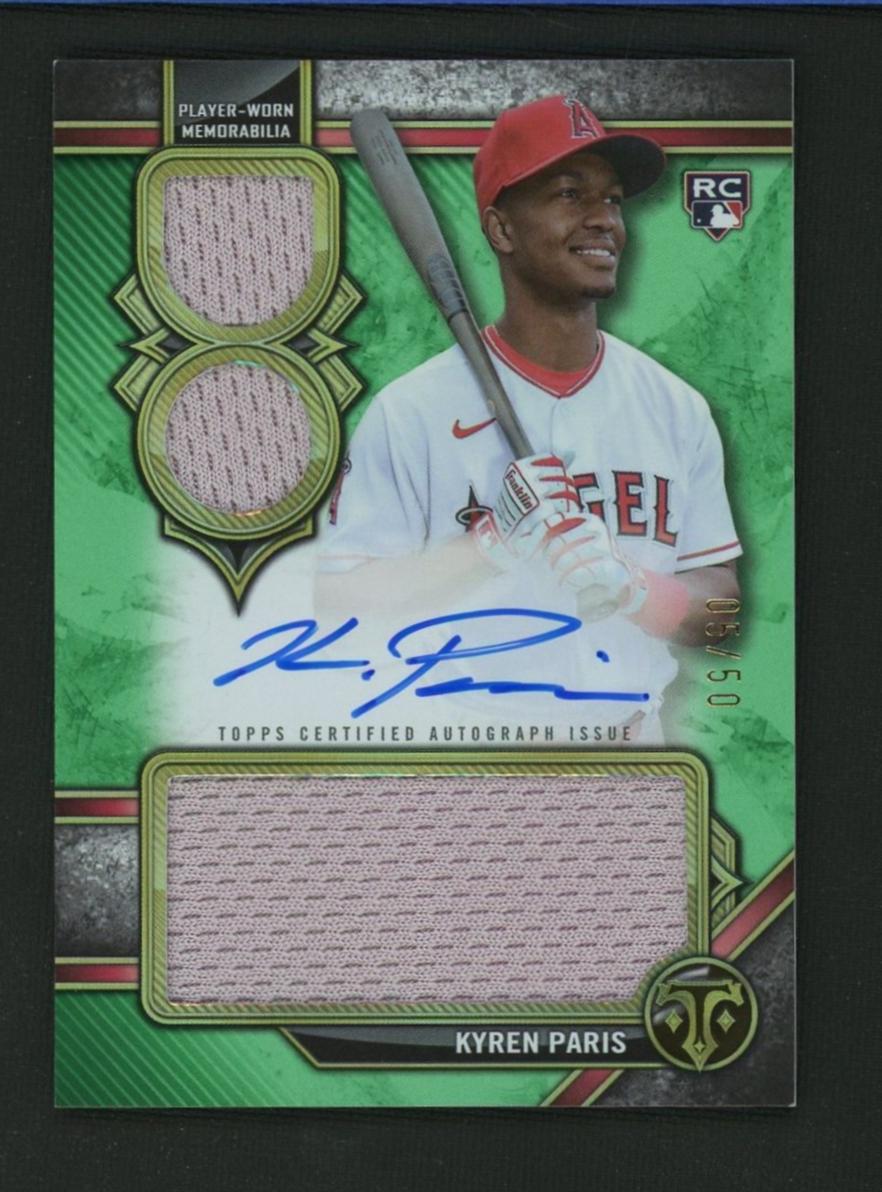 2024 Topps Triple Threads Kyren Paris RAR-KP RC Patch Auto /50