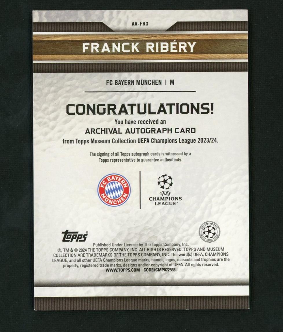 2023 Topps Museum Collection Archival Auto /50 #AA-FR3 Franck Ribéry