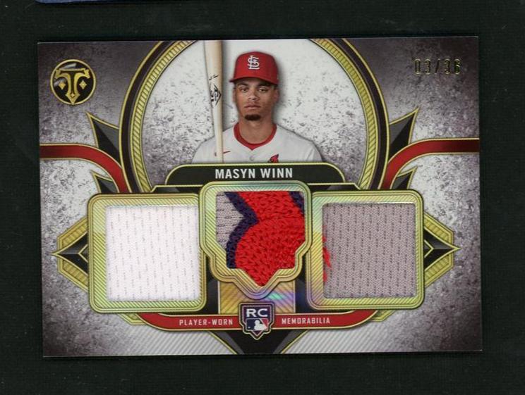 2024 Topps Triple Threads RTR-MW Masyn Winn Rookie Team Relics Rookie /18 St. Louis Cardinals