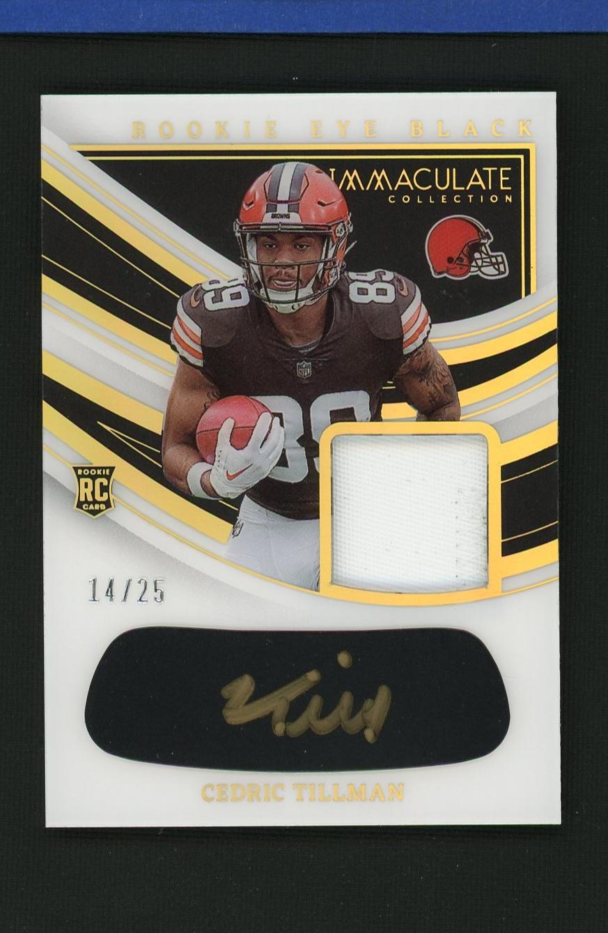 2023 Panini Immaculate Rookie Eye Black Cedric Tillman #REBJ-CTN RC RPA /25