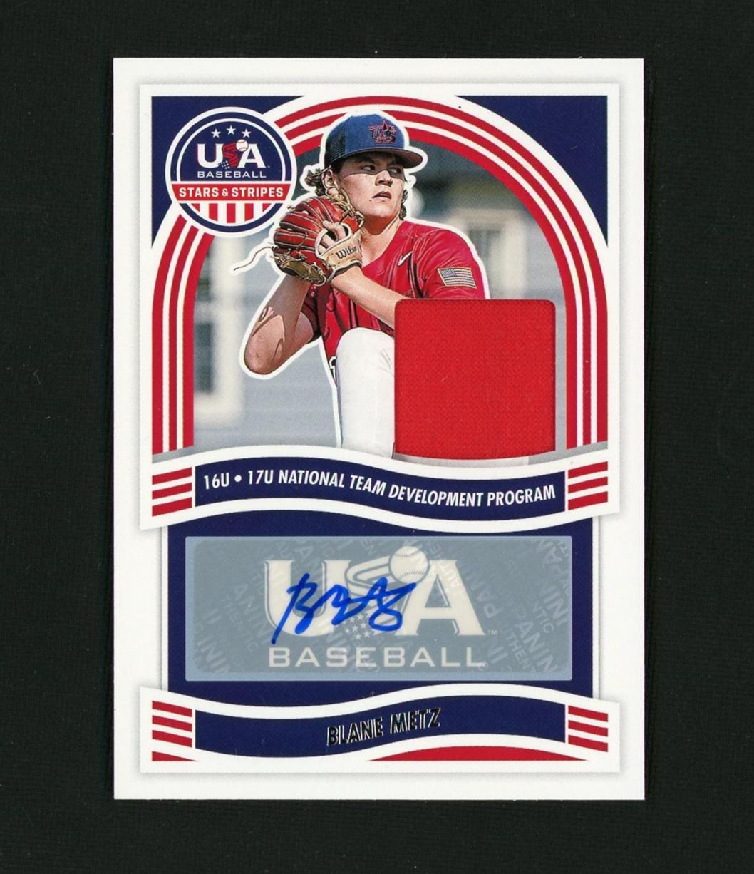 2024 Panini Stars & Stripes NTS-BM Blane Metz National Team Development Program Auto