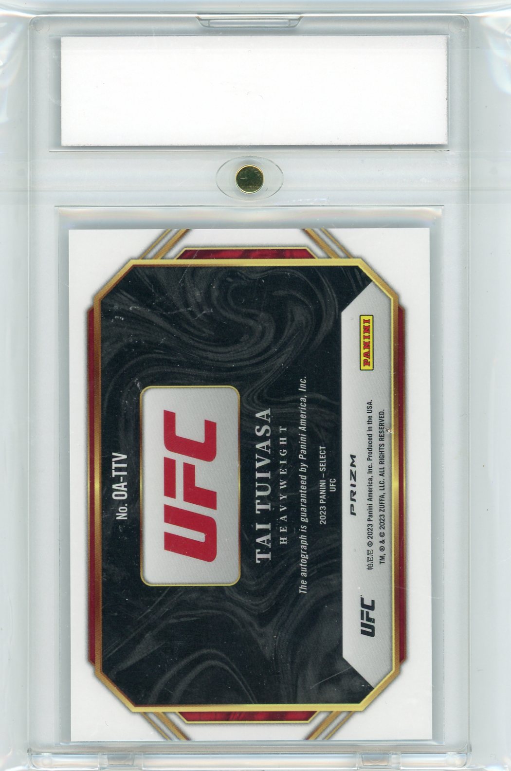 2023 Select UFC Octagon Action Signatures Prizms Flash Tai Tuivasa #13