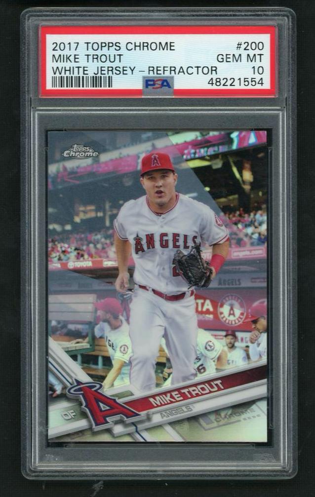 2017 Topps Chrome Refractor Mike Trout #200 PSA 10