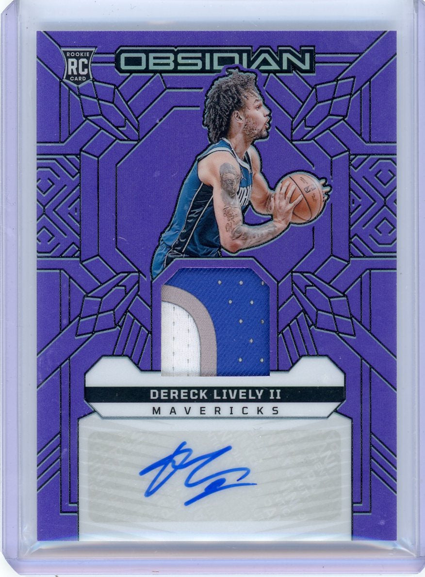 2023 Panini Obsidian Purple Dereck Lively II #RJI-LIV RC Patch Auto /49
