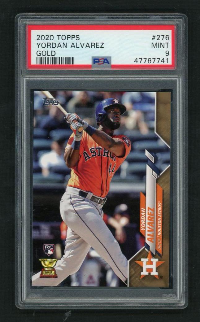 2020 Topps Series 1 Yordan Alvarez #276 Gold RC PSA 9