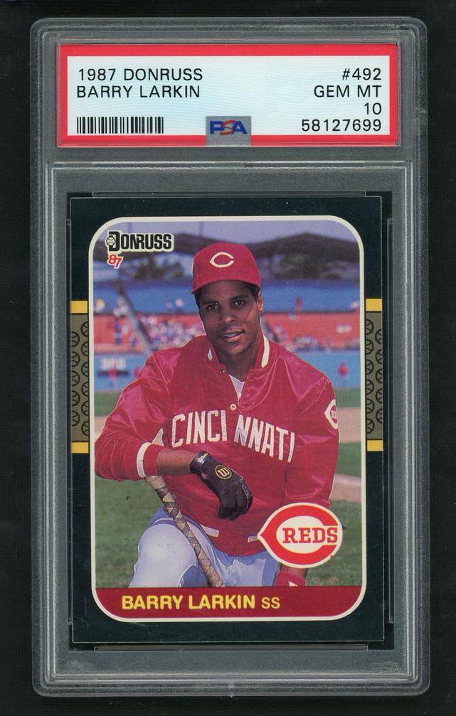 1987 Donruss Barry Larkin #492 PSA 10