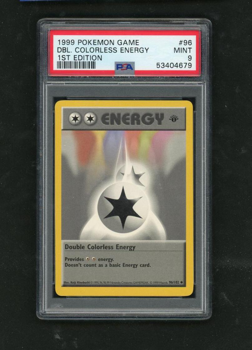 1999 Pokémon Game Double Colorless Energy #96 1st Edition PSA 9