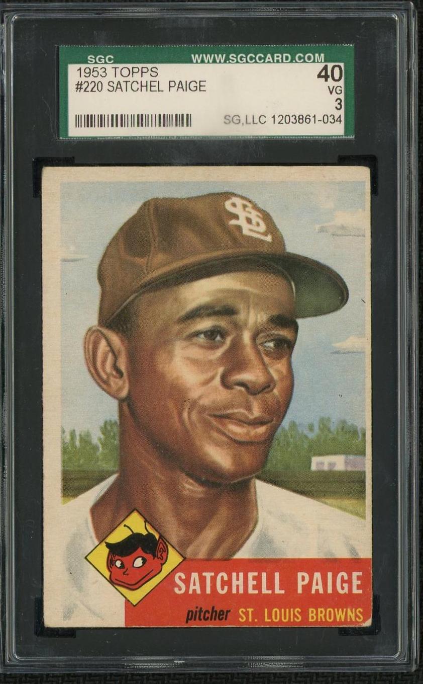 1953 Topps #220 Satchel Paige SGC 3 VG St. Louis Browns