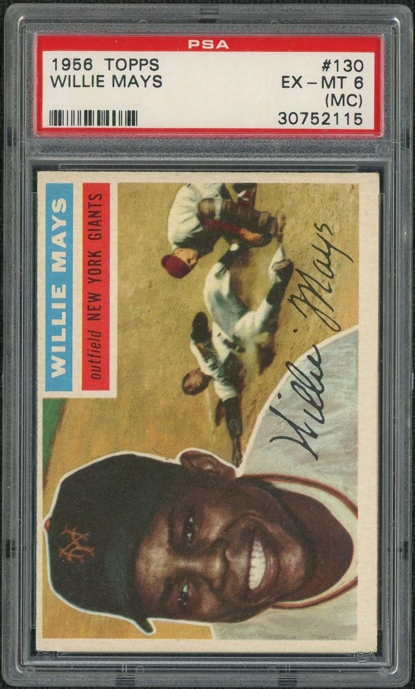 1956 Topps #130 Willie Mays PSA 6