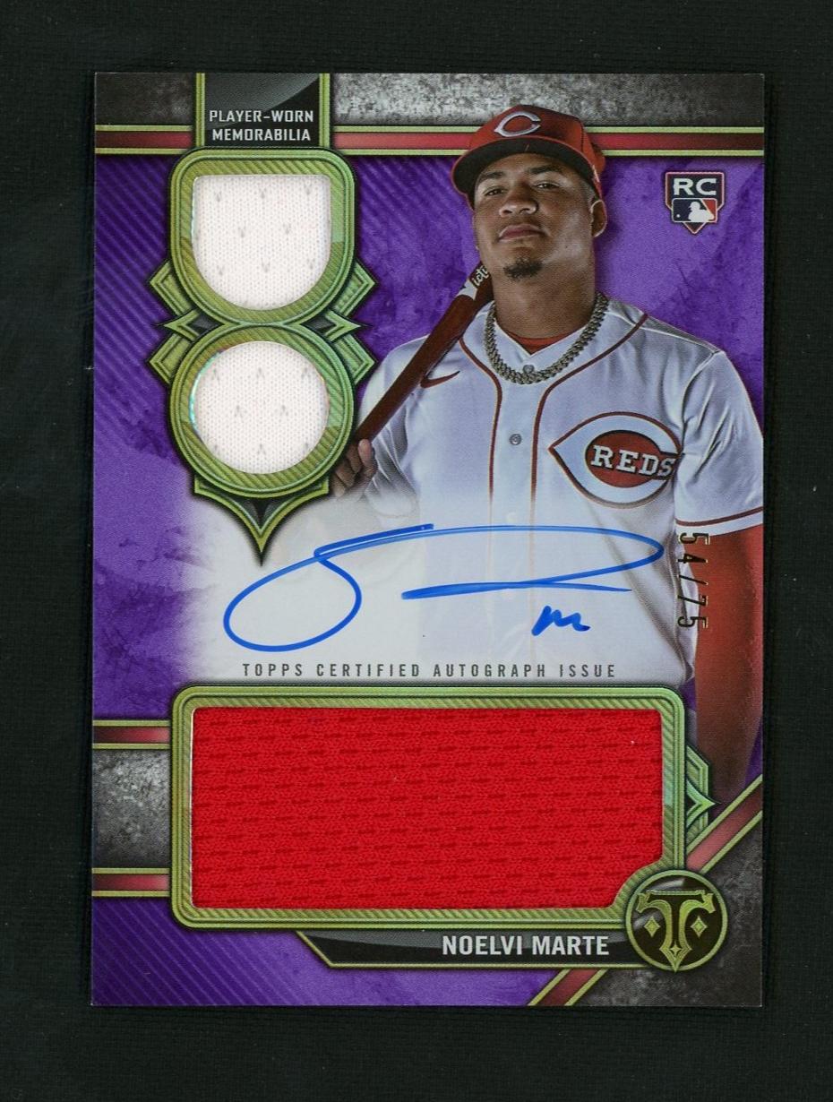 2024 Topps Triple Threads #RAR-NM Noelvi Marte Rookie /75 Jersey Auto