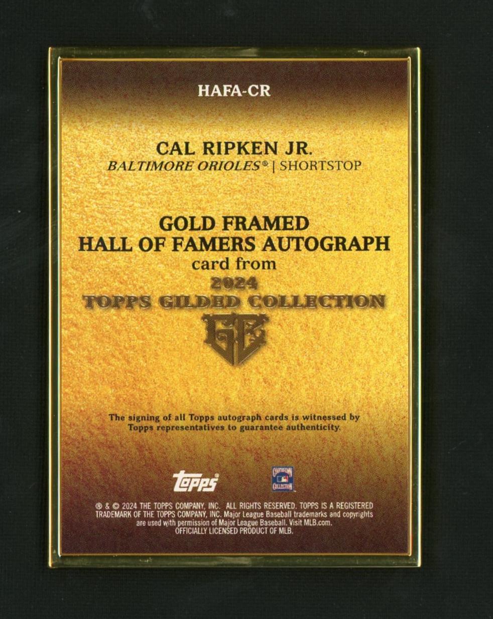 2024 Topps Gilded Collection Cal Ripken Jr. Hall of Famers Autograph /25