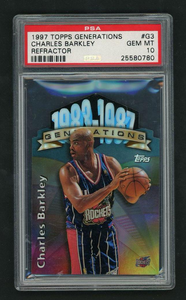 1997 Topps #G3 Charles Barkley Generations Refractor PSA 10