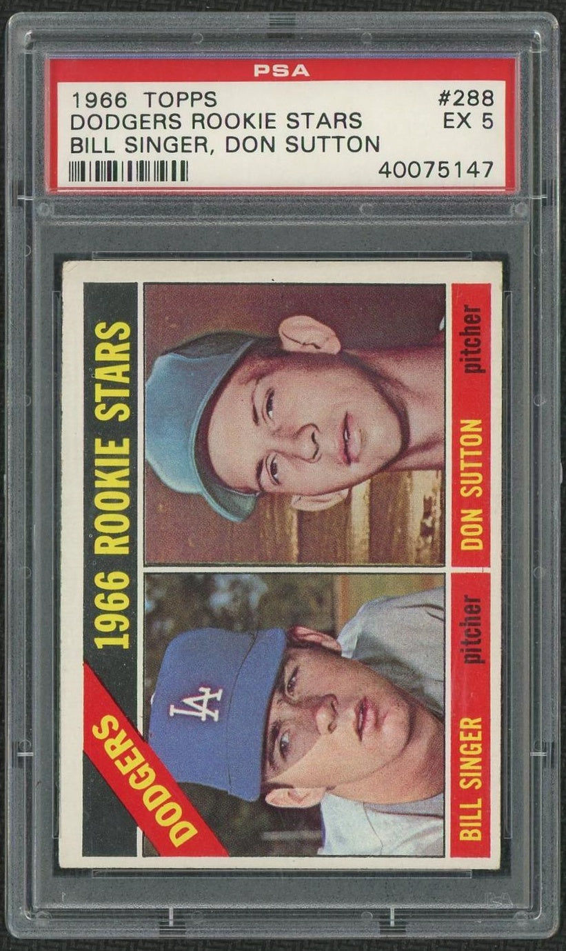 1966 Topps #288 Rookie Stars/Bill Singer/Don Sutton PSA 5