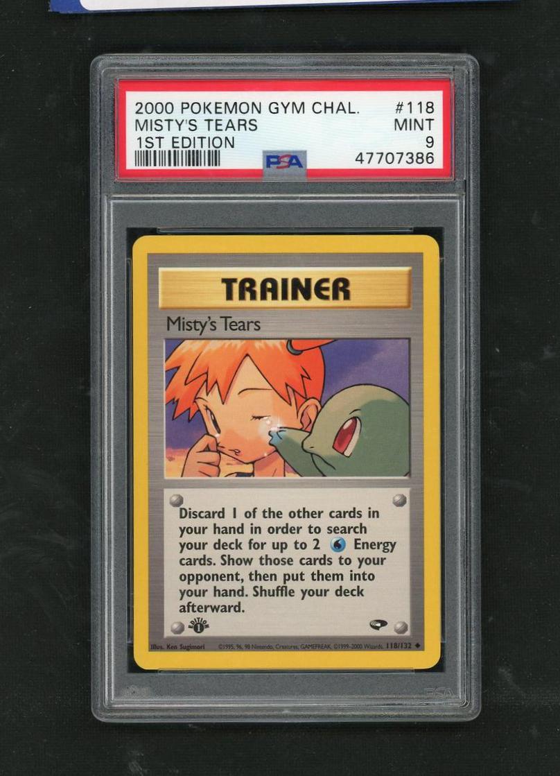 2000 Pokemon Gym Challenge #118 Misty's Tears 1st Edition PSA 9