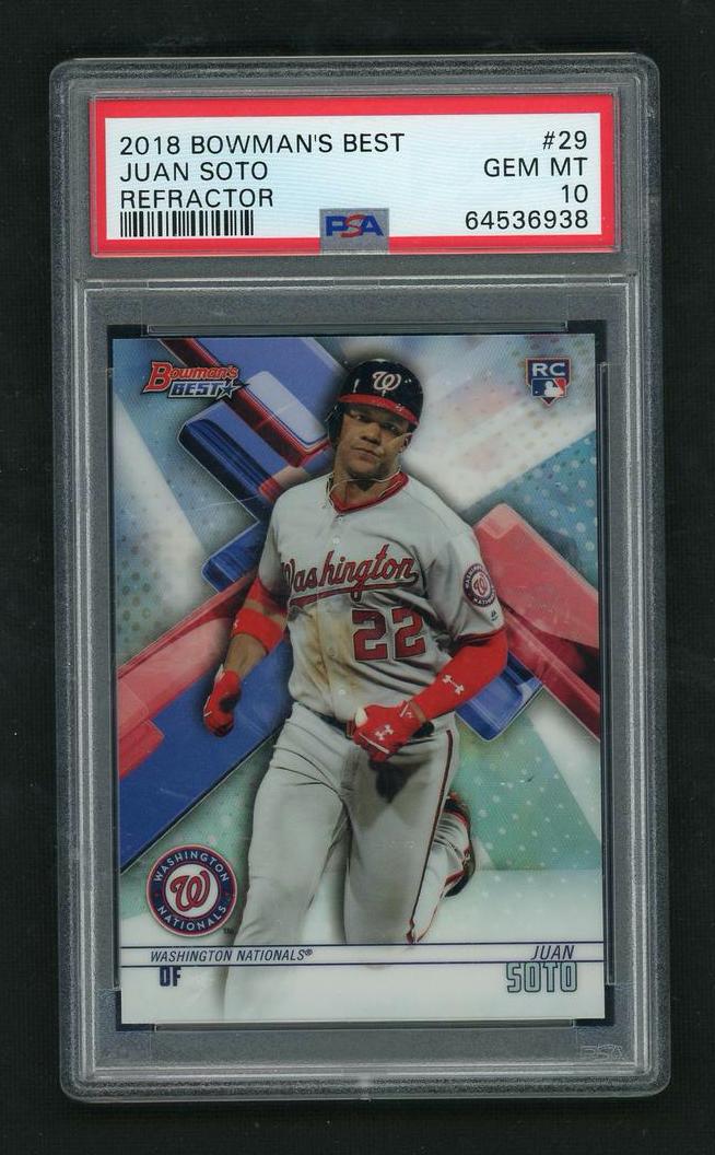 2018 Bowman's Best #29 Juan Soto Refractor PSA 10