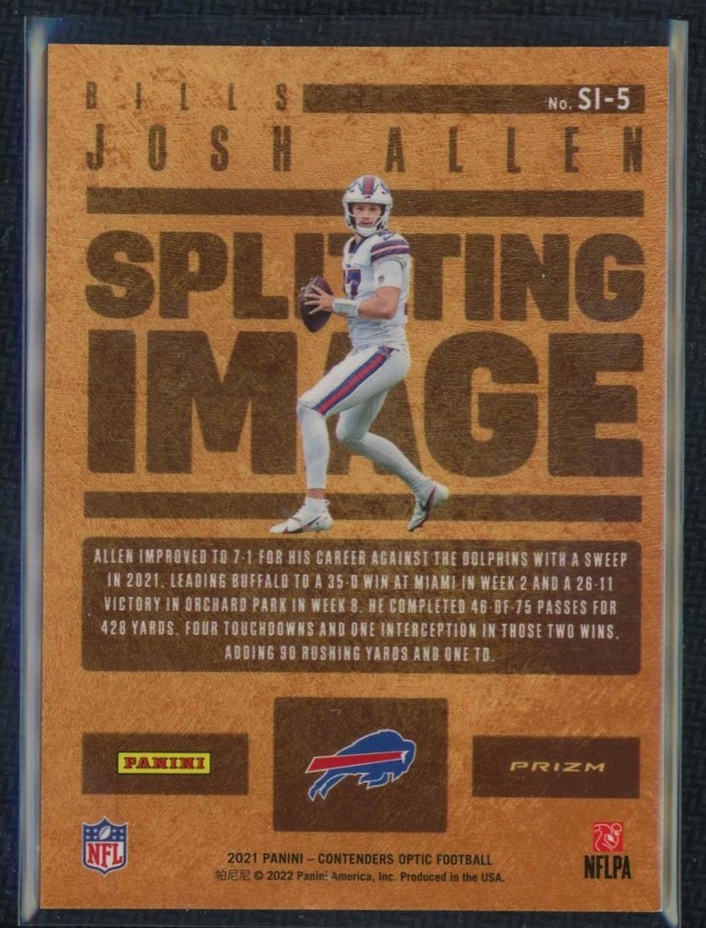 2021 Panini Contenders Optic #SI-5 Josh Allen Splitting Image