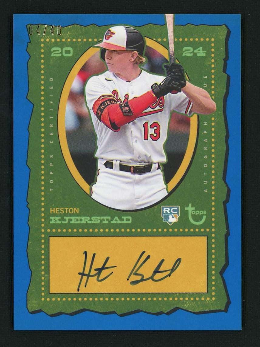 2024 Topps Brooklyn Collection AC-HK Heston Kjerstad Rookie /40 Baltimore Orioles Auto