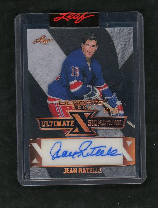 2021 Leaf Ultimate Signature UXS-JR1 Jean Ratelle Ultimate X Signature Auto