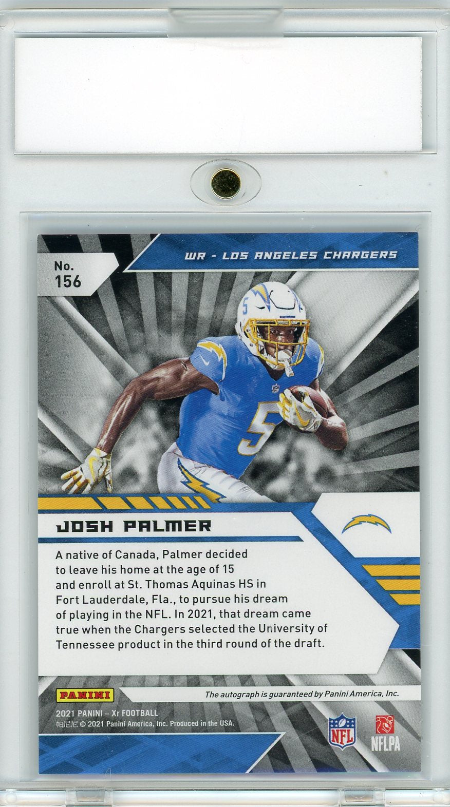 2021 Panini XR Gold Auto Josh Palmer Rookie RC #156 /10