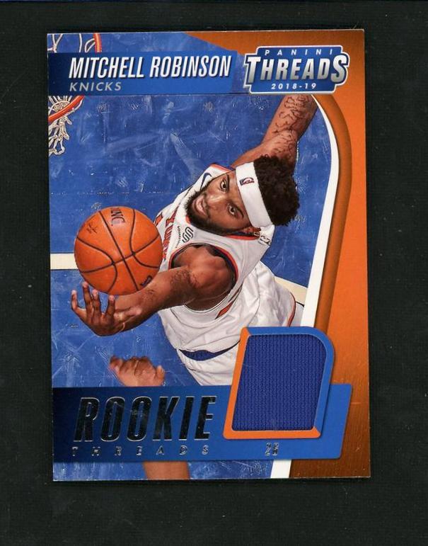 2018 Panini Threads RT-MR Mitchell Robinson Rookie Threads Rookie Knicks