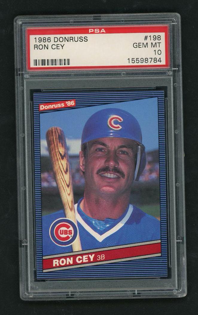 1986 Panini Donruss #198 Ron Cey PSA 10