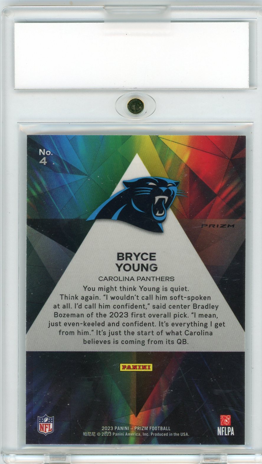 2023 Panini Prizm Prizmatic Green Ice Rookie Bryce Young RC #4