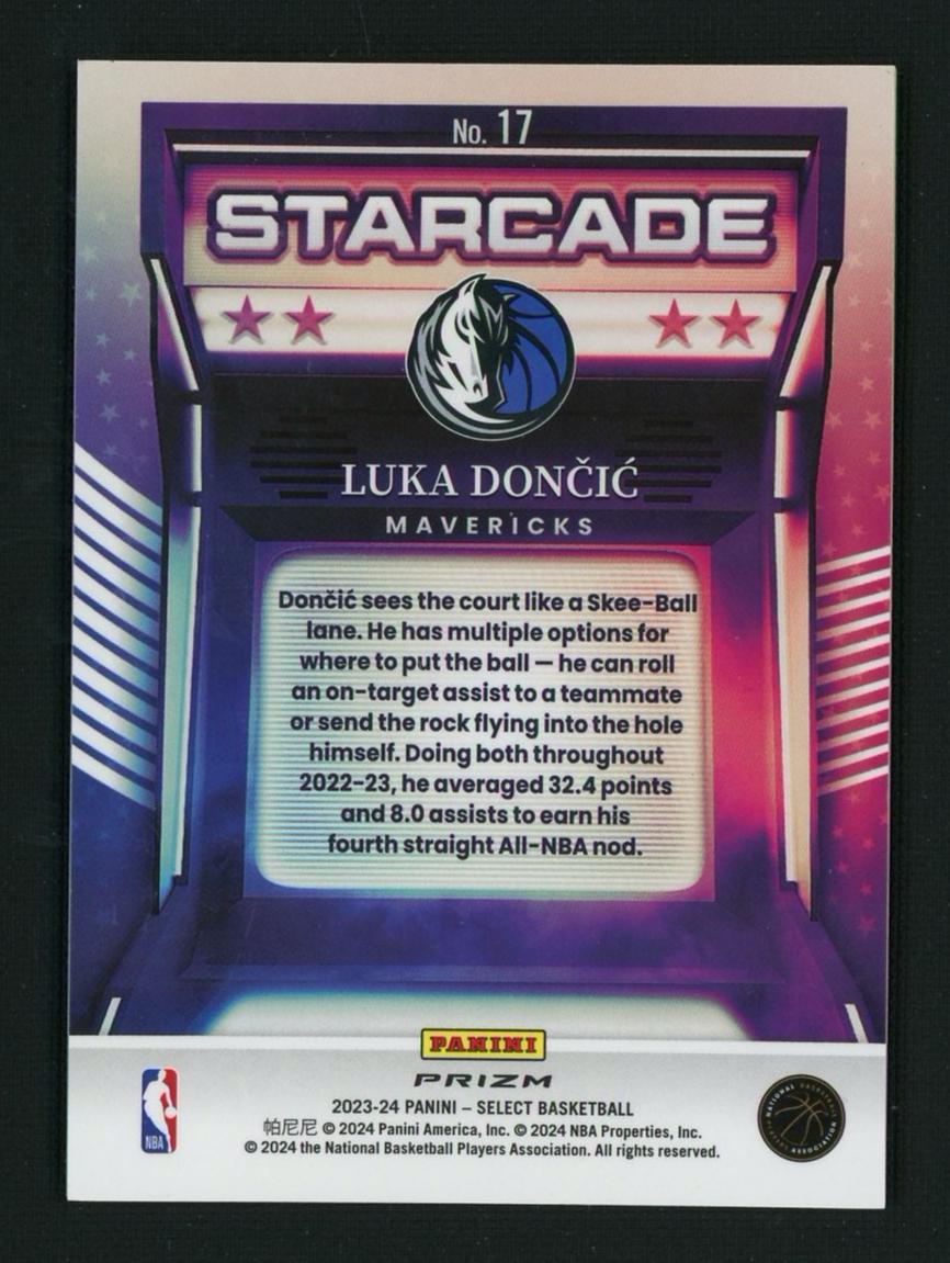 2023 Panini Select Starcade Luka Dončić #17 Prizm