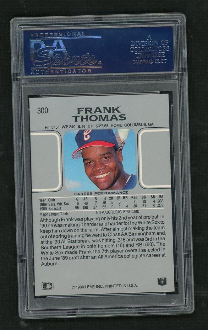 1990 Leaf Frank Thomas #300 PSA 10