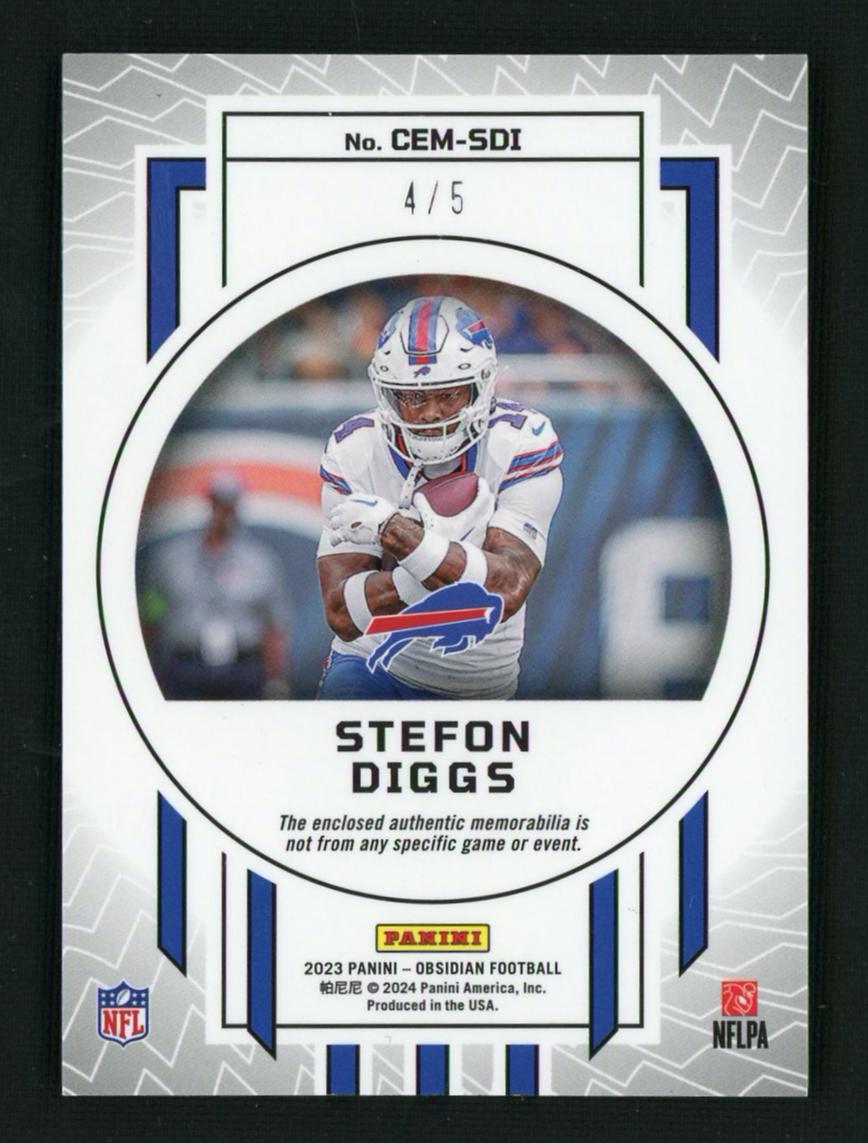 2023 Panini Obsidian CEM-SDI Stefon Diggs Cutting Edge /5 Buffalo Bills